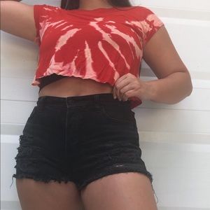 Bleach dye crop top size small